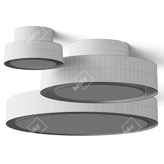 Modular Plaff-on Ceiling Lamp 3D model image 5