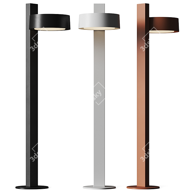 Versatile Outdoor Bollard Lamp Kit 3D model image 1