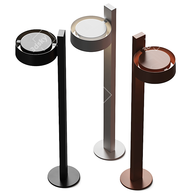 Versatile Outdoor Bollard Lamp Kit 3D model image 2