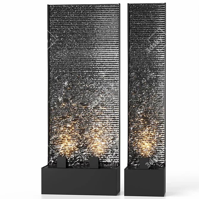 Modern AquaFall Water Wall 3D model image 8