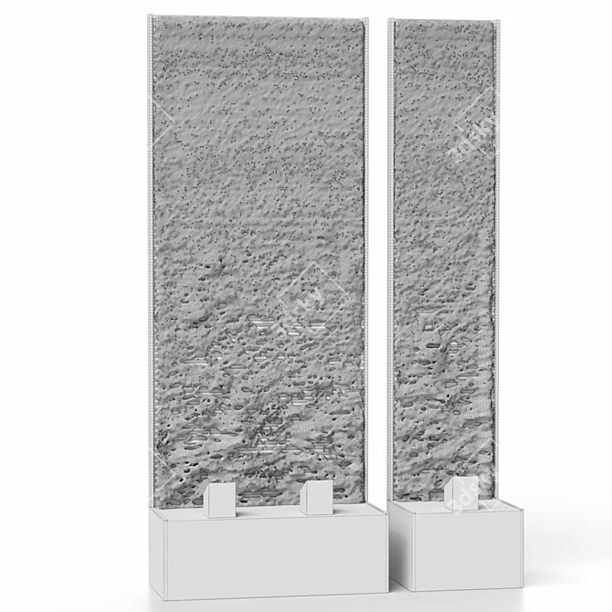 Modern AquaFall Water Wall 3D model image 13