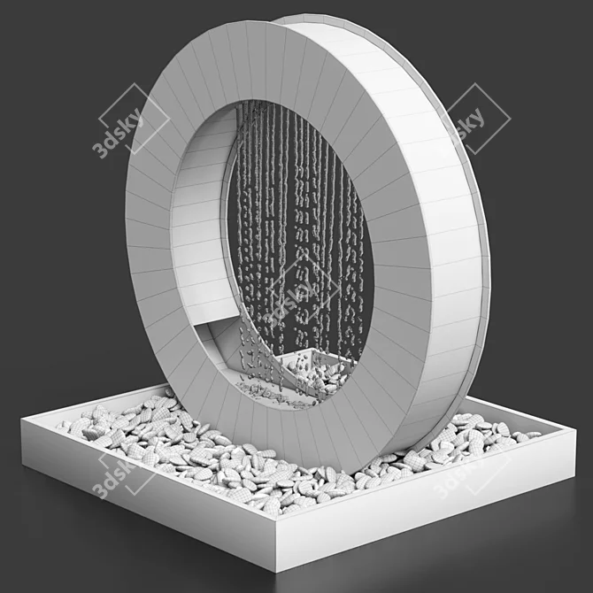 Customizable Outdoor Polyresin Water Fountains 3D model image 13