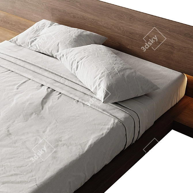 Title: Modern Bed with Detailed Texture 3D model image 3