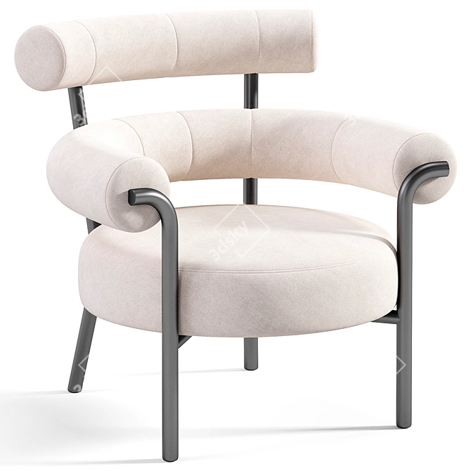 Modern Design Fabric Armchair 2025 3D model image 1