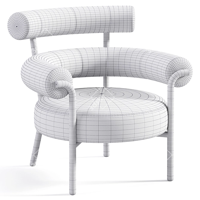 Modern Design Fabric Armchair 2025 3D model image 6