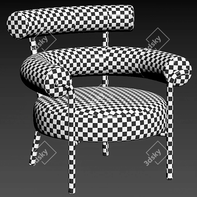 Modern Design Fabric Armchair 2025 3D model image 7