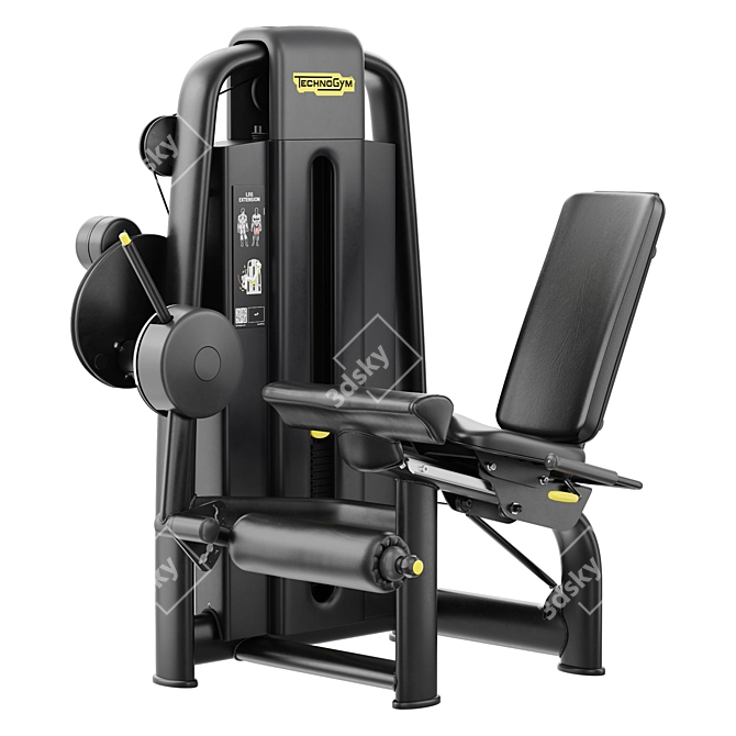  Technogym Leg Extension Equipment 3D model image 1