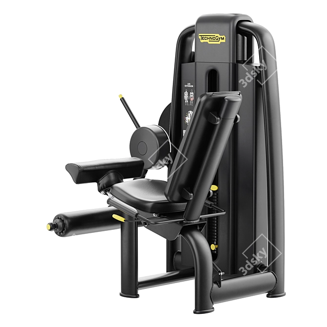  Technogym Leg Extension Equipment 3D model image 2