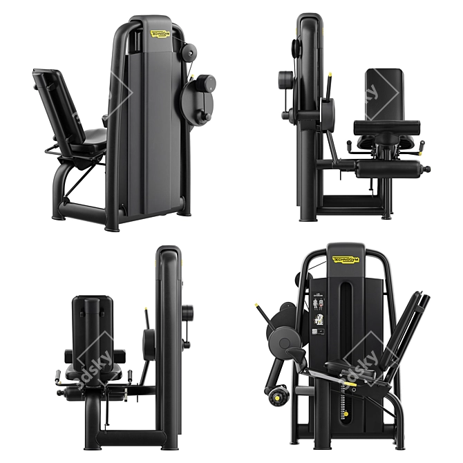  Technogym Leg Extension Equipment 3D model image 3