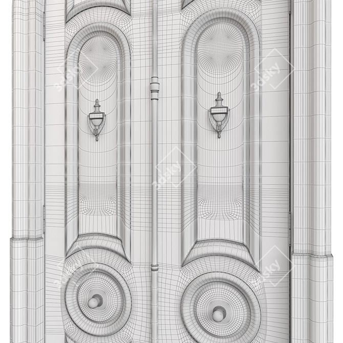 Classic Door 1600mm - 3800mm 3D model image 7