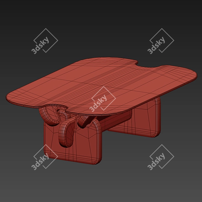 Sculptural Puzzle Coffee Table 3D model image 2