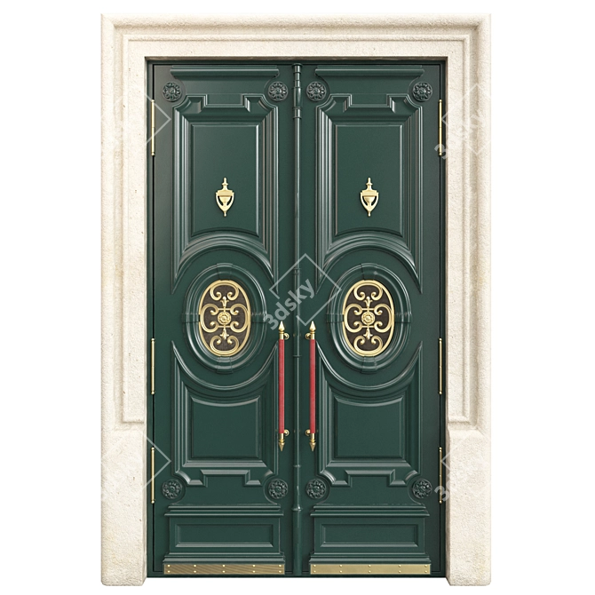 Classic Style Tempera Door 3D 3D model image 1