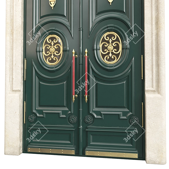 Classic Style Tempera Door 3D 3D model image 2