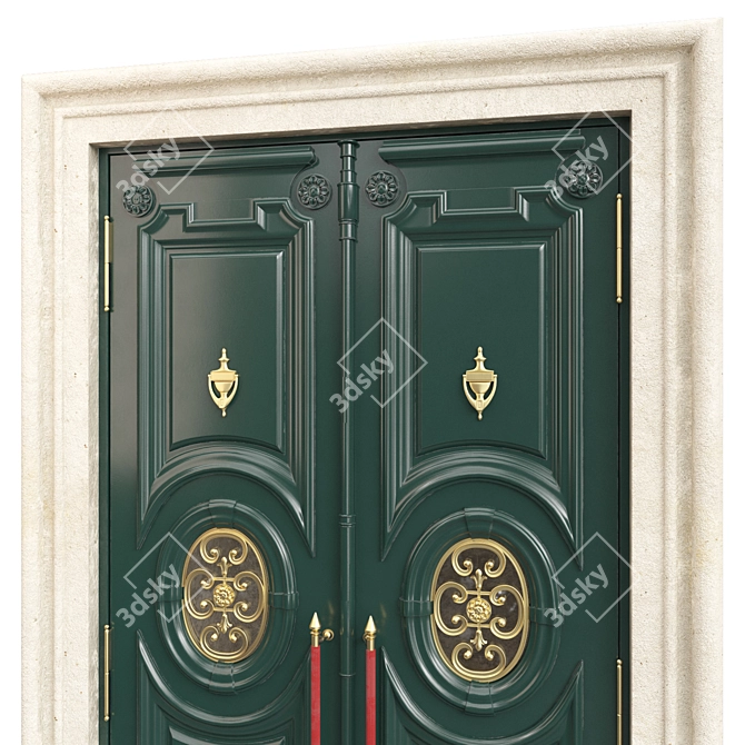 Classic Style Tempera Door 3D 3D model image 4