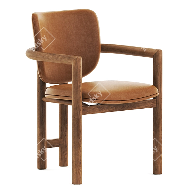 Modern Madeira Chair 2017 V-Ray 3D model image 1