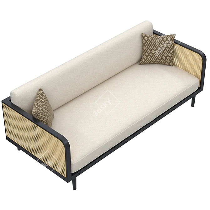 Targa Low Sofa: Modern Comfort 3D model image 3