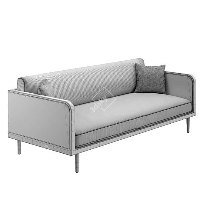 Targa Low Sofa: Modern Comfort 3D model image 4