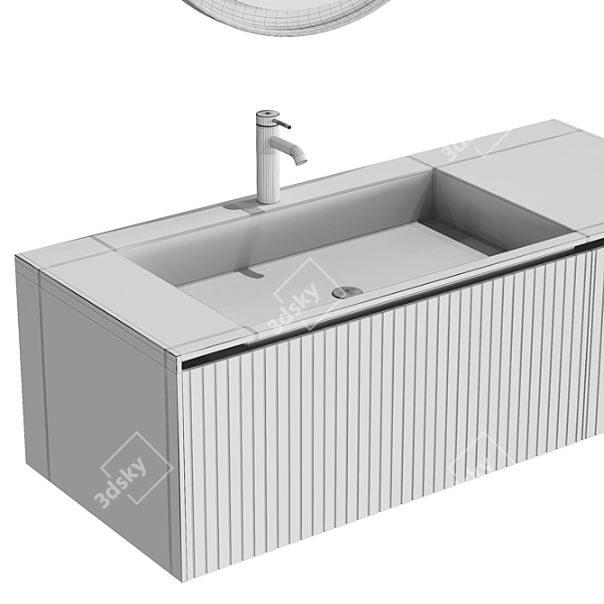 Belinza Vision 120 Ice Blue Vanity 3D model image 3