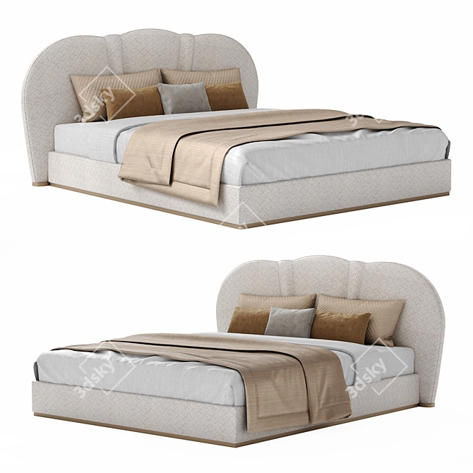 Elegant Samara Bed by Frato 3D model image 1