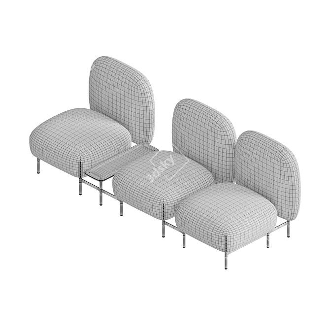 Modern Modular Lounge Sofa: AndTradition Isole 3D model image 5