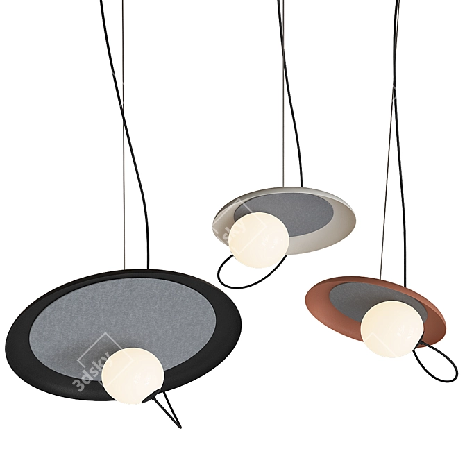 Minimalist Margott Hanging Lamp 3D model image 1