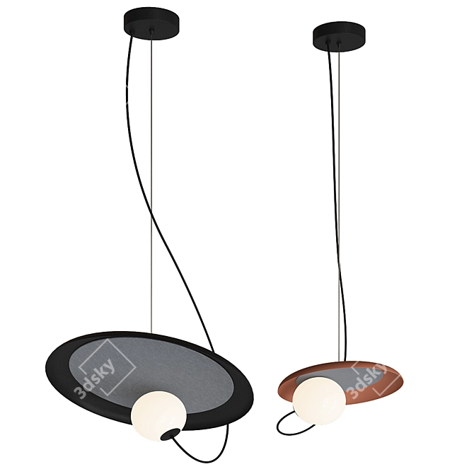 Minimalist Margott Hanging Lamp 3D model image 2