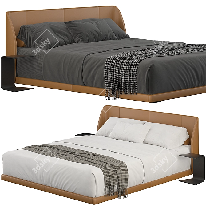 Modern Alys Bed 3D Model 3D model image 2