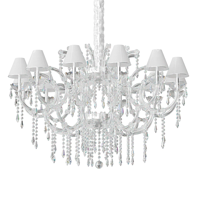 Elegant Crystal Chandelier 3D Model 3D model image 2