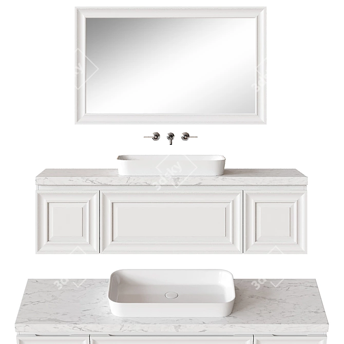 Classic Verona-Style Bathroom Set 3D model image 7