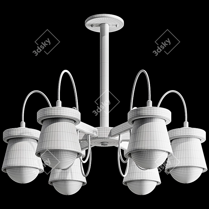 Natura B Chandelier Collection Set 3D model image 7