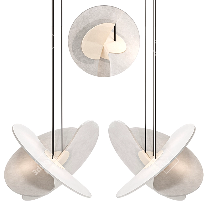 Sleek Levante Chandelier | Modern Lighting 3D model image 3