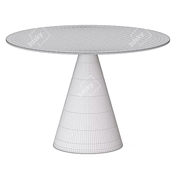 Modern Circular Dining Table Polys: 9096 3D model image 3