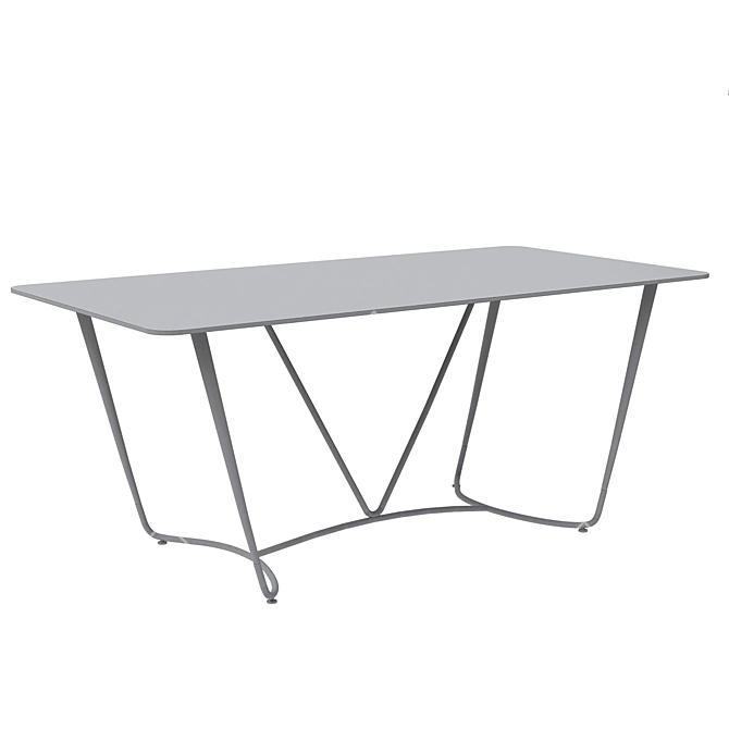 Modern Transparent Dining Table 1800mm 3D model image 3