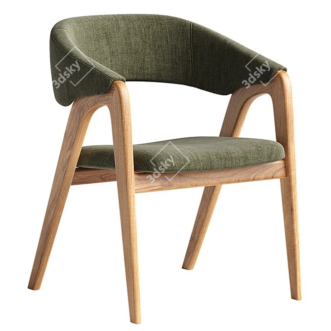 Chic Dining Chair Model - 3Ds Max 2017 3D model image 3