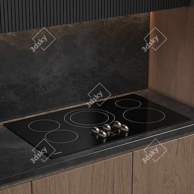 Modern Kitchen Set 01 Eco 3D model image 3