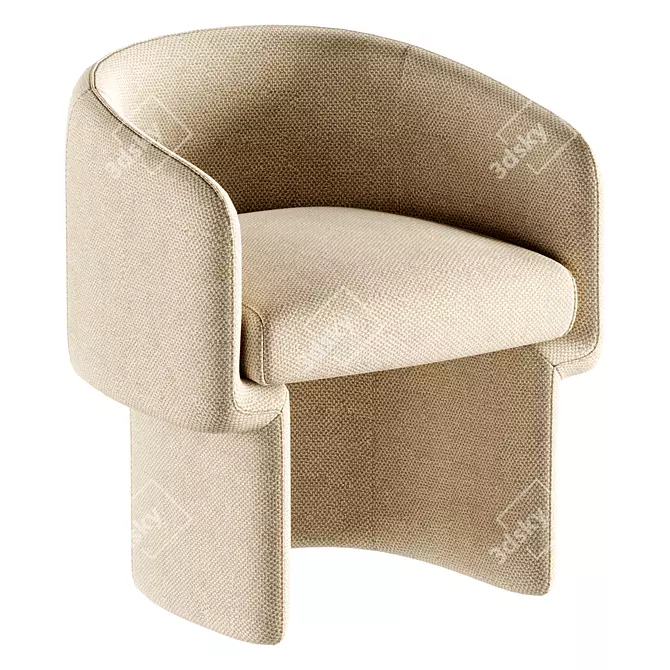 Contemporary Jessie Barrel Chair 3D model image 2