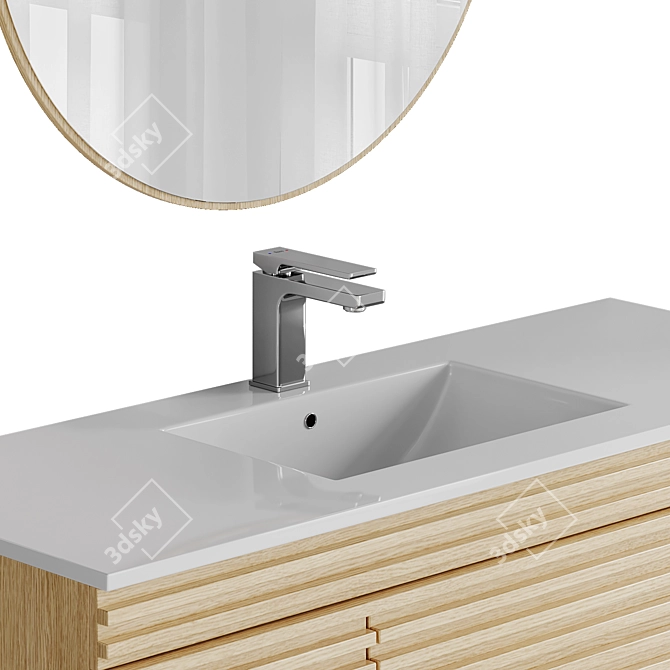 Lexmod Render Bathroom Vanity with Mirror 3D model image 4