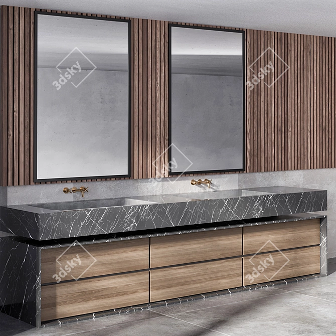 Modern Bathroom Furniture Set, VRAY/CORONA/FBX 3D model image 3