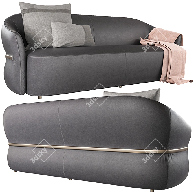 Butterfly Design 3-Seater Sofa 3D model image 3