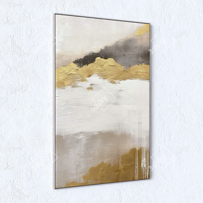 Large Wall Paintings Collection - Textured Frames 3D model image 3