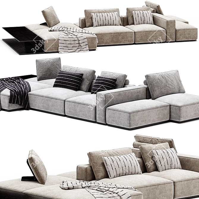 Modern Italian Design Westside Sofa 3D model image 1