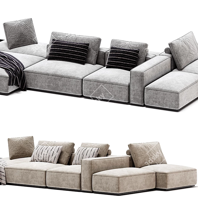 Modern Italian Design Westside Sofa 3D model image 4