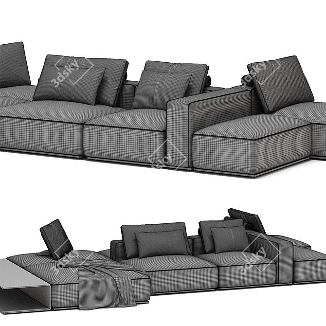 Modern Italian Design Westside Sofa 3D model image 5