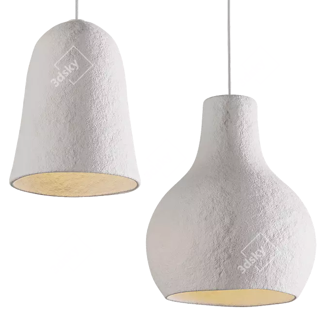 Repurposed Cotton Pendant Lights, Watt&Veke 3D model image 1