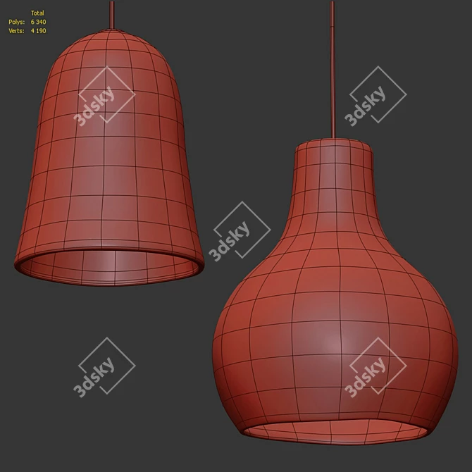 Repurposed Cotton Pendant Lights, Watt&Veke 3D model image 7