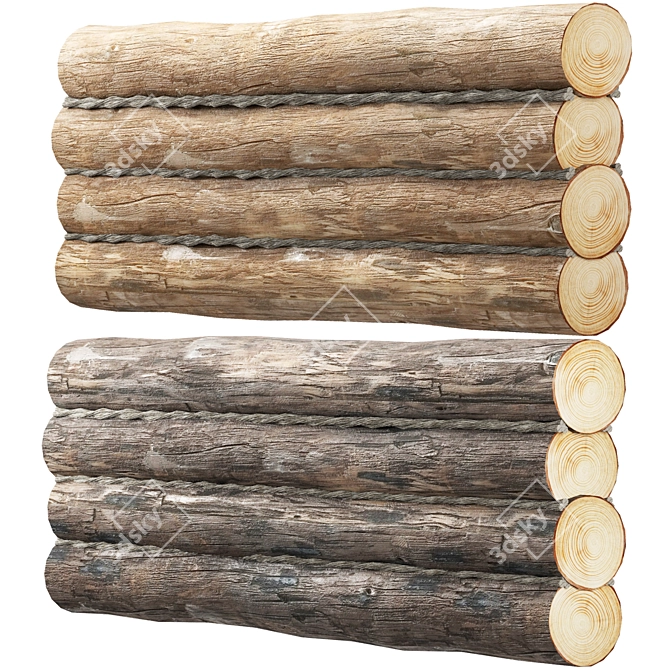 Log Kit 12: 3000x300 3D model image 1