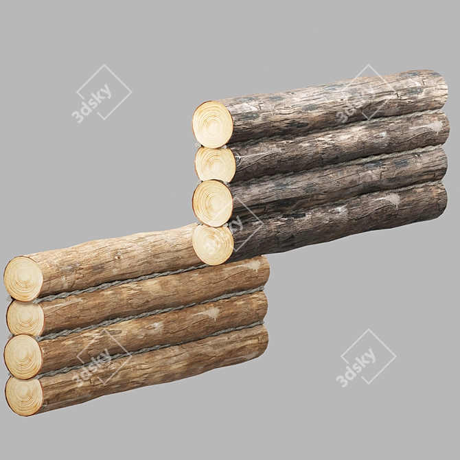 Log Kit 12: 3000x300 3D model image 3