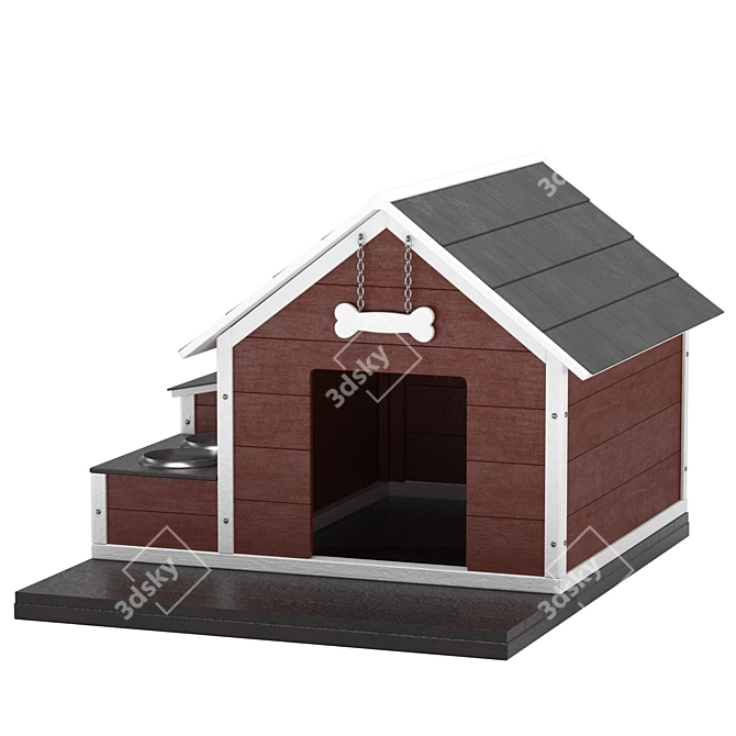 Scandinavian Style Dog House 3D model image 5