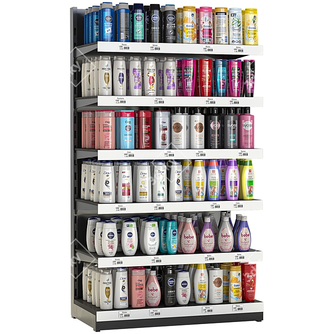 Shampoo Bottle Display Shelving 3D model image 2