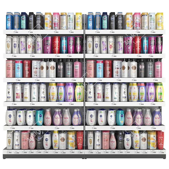 Shampoo Bottle Display Shelving 3D model image 5